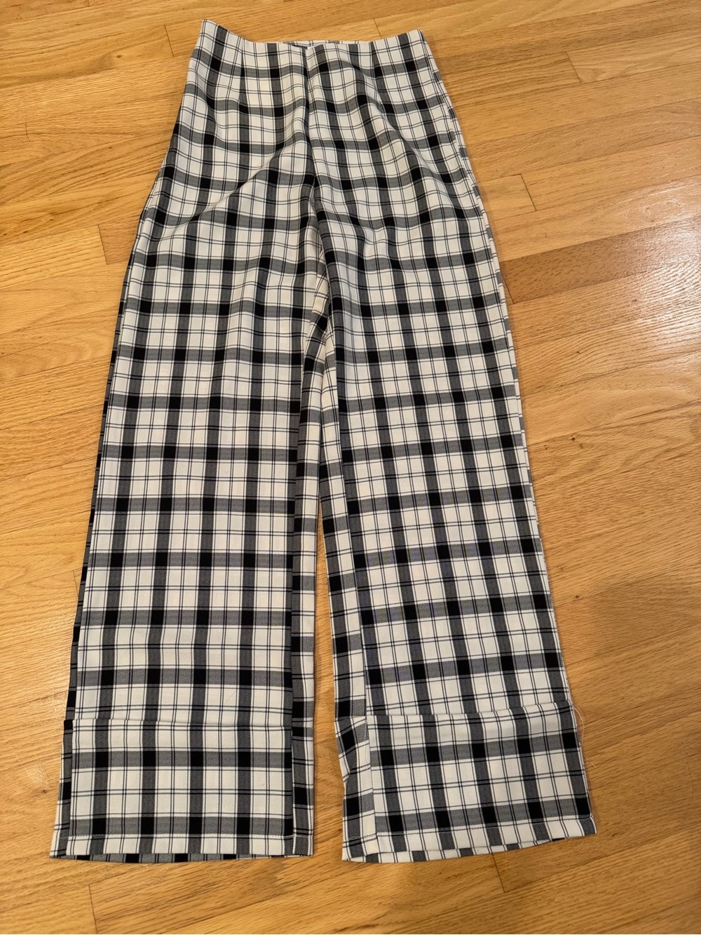 Princess Polly Black and White Plaid Pants